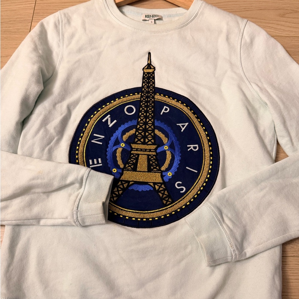 Kenzo Light blue Crewneck with Green Logo small - Picture 2 of 6